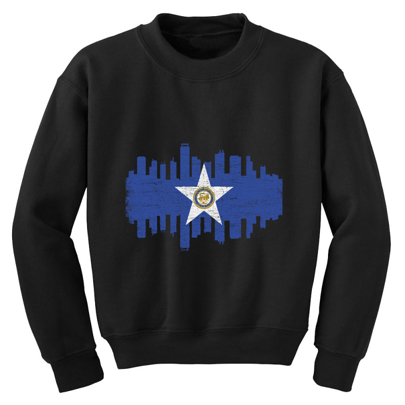 Limited Edition Houston City Flag Skyline Vintage Youth Sweatshirt by francismichaelj | Artistshot