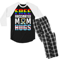 Gay Pride Vaccinated Lgbt Lesbian Lgbtq Proud Mom Men's 3/4 Sleeve Pajama Set | Artistshot