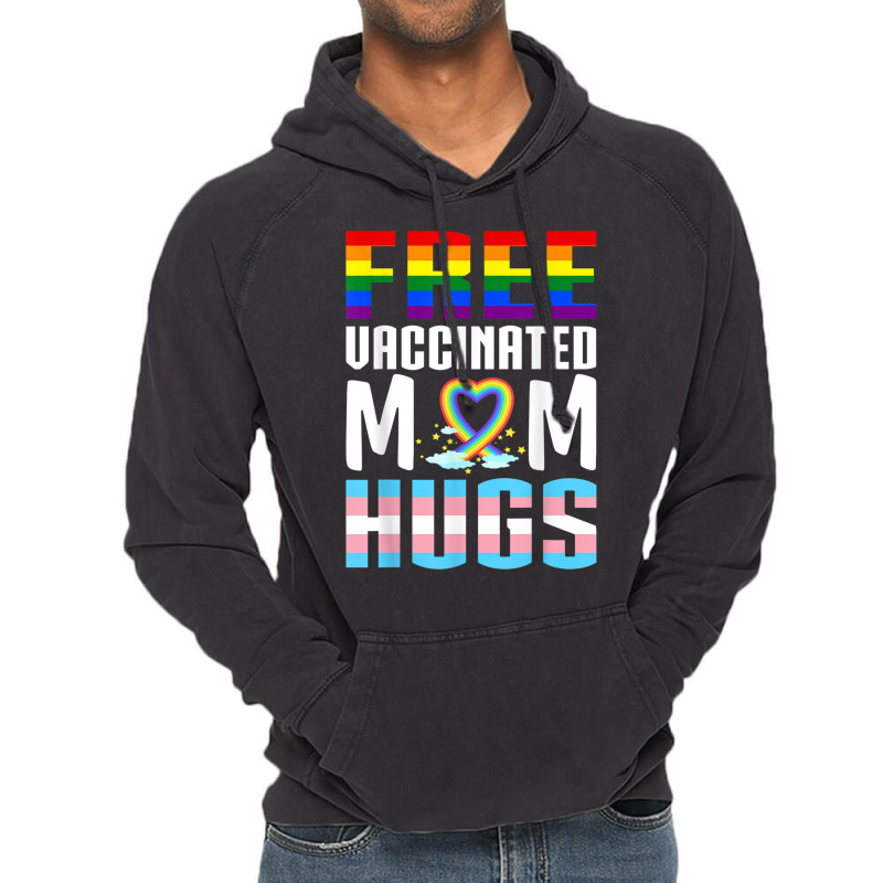 Gay Pride Vaccinated Lgbt Lesbian Lgbtq Proud Mom Vintage Hoodie by terrilyn | Artistshot