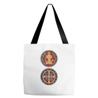 Saint Benedict Sacramental Medal Catholic T Shirt Tote Bags | Artistshot