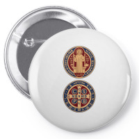 Saint Benedict Sacramental Medal Catholic T Shirt Pin-back Button | Artistshot