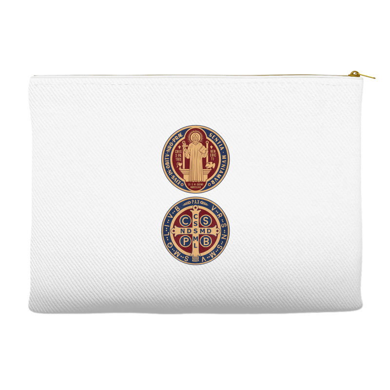 Saint Benedict Sacramental Medal Catholic T Shirt Accessory Pouches | Artistshot