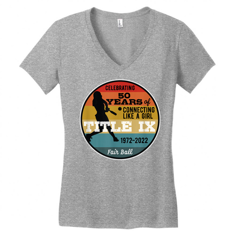 Title Ix 50th Anniversary U.s. Education Amendment Women's V-Neck T-Shirt by chomibe | Artistshot