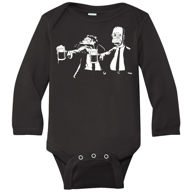 Pulp Simpson Long Sleeve Baby Bodysuit by Mash-Art | Artistshot