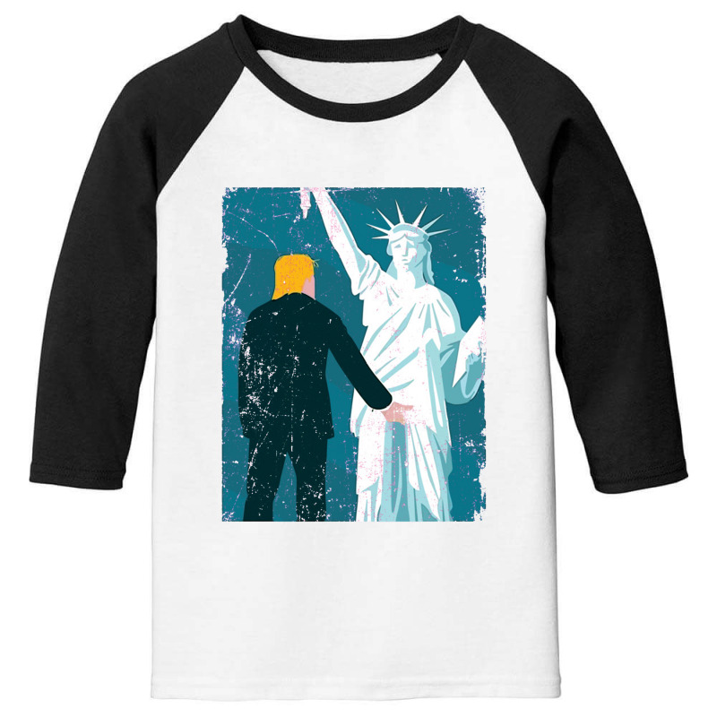 Political Trump Grabs Lady Liberty Youth 3/4 Sleeve | Artistshot