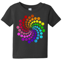 Dot Day Multicolors Hypnotising Spiral Of Rainbow Dots Baby Tee | Artistshot