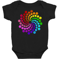 Dot Day Multicolors Hypnotising Spiral Of Rainbow Dots Baby Bodysuit | Artistshot