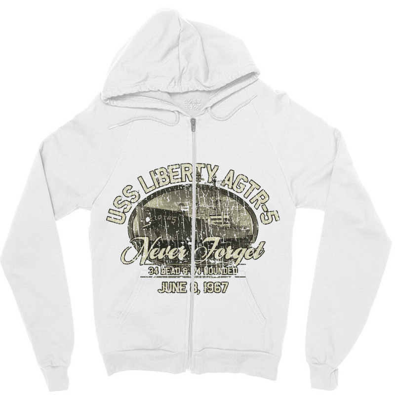 Uss Liberty Agtr 5 1967 Zipper Hoodie by gununghujan | Artistshot