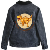 Free Thinking Club Raptorexes Against Fundalmental Unisex Sherpa-lined Denim Jacket | Artistshot