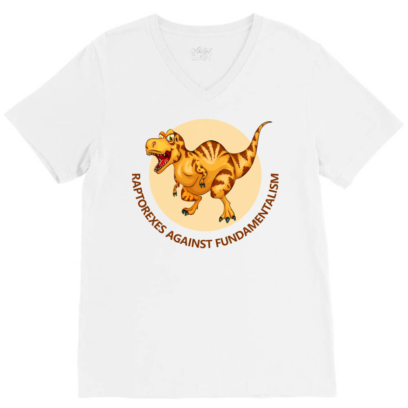 Free Thinking Club Raptorexes Against Fundalmental V-neck Tee | Artistshot