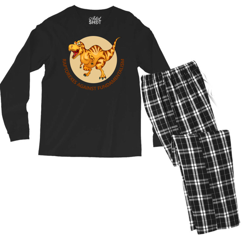 Free Thinking Club Raptorexes Against Fundalmental Men's Long Sleeve Pajama Set | Artistshot