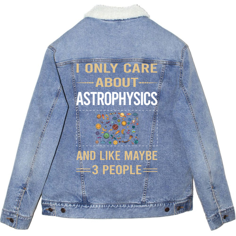 Funny 3 People Astrophysics Astrophysicist Blue Unisex Sherpa-lined Denim Jacket | Artistshot