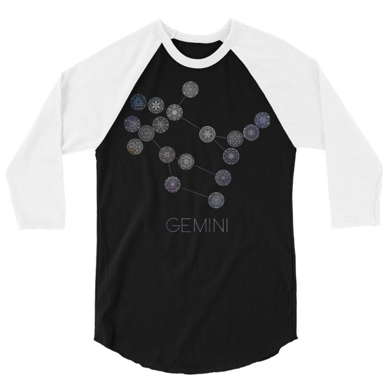 Gemini Constellation Mandalas Summer 3/4 Sleeve Shirt | Artistshot