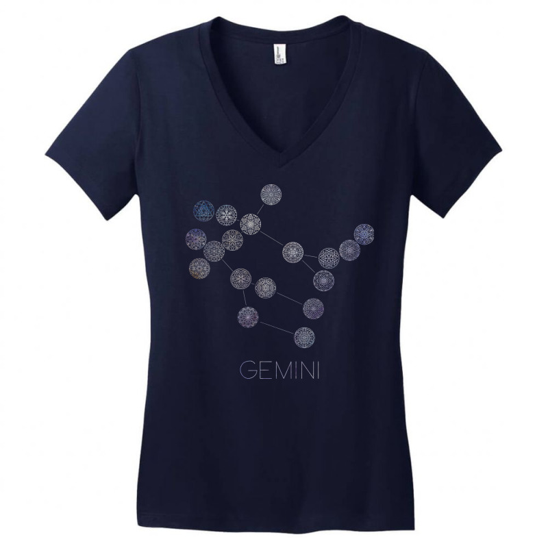 Gemini Constellation Mandalas Summer Women's V-Neck T-Shirt by oestmcbethw | Artistshot