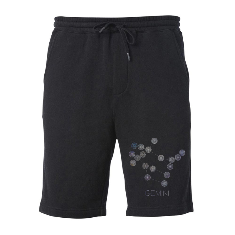 Gemini Constellation Mandalas Summer Fleece Short | Artistshot