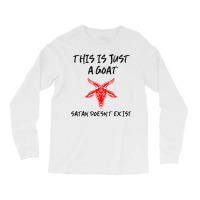 Just A Goat Satan Doesnt Exist Music Long Sleeve Shirts | Artistshot