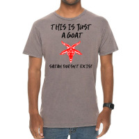 Just A Goat Satan Doesnt Exist Music Vintage T-shirt | Artistshot