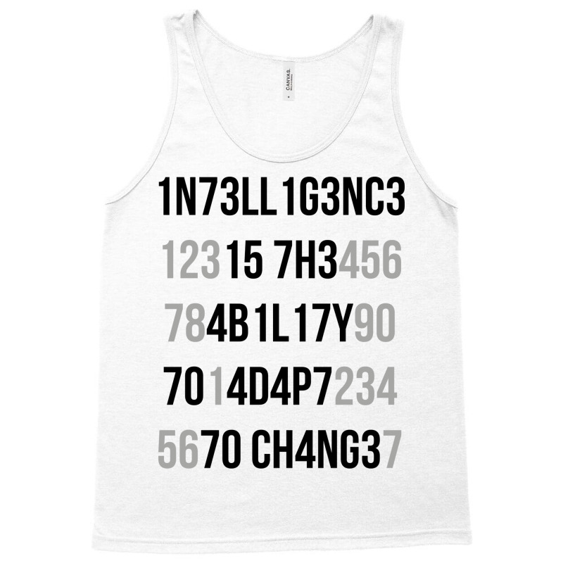 Intelligence Is The Ability To Adapt To Change Aes Tank Top by wagnonninhp | Artistshot