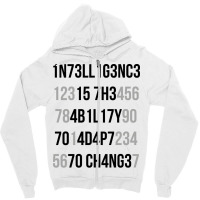 Intelligence Is The Ability To Adapt To Change Aes Zipper Hoodie | Artistshot