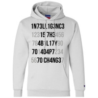 Intelligence Is The Ability To Adapt To Change Aes Champion Hoodie | Artistshot