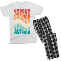 Groovy Author Vintage Retro 60s 70s 80s Vibes Gift Men's T-shirt Pajama Set | Artistshot