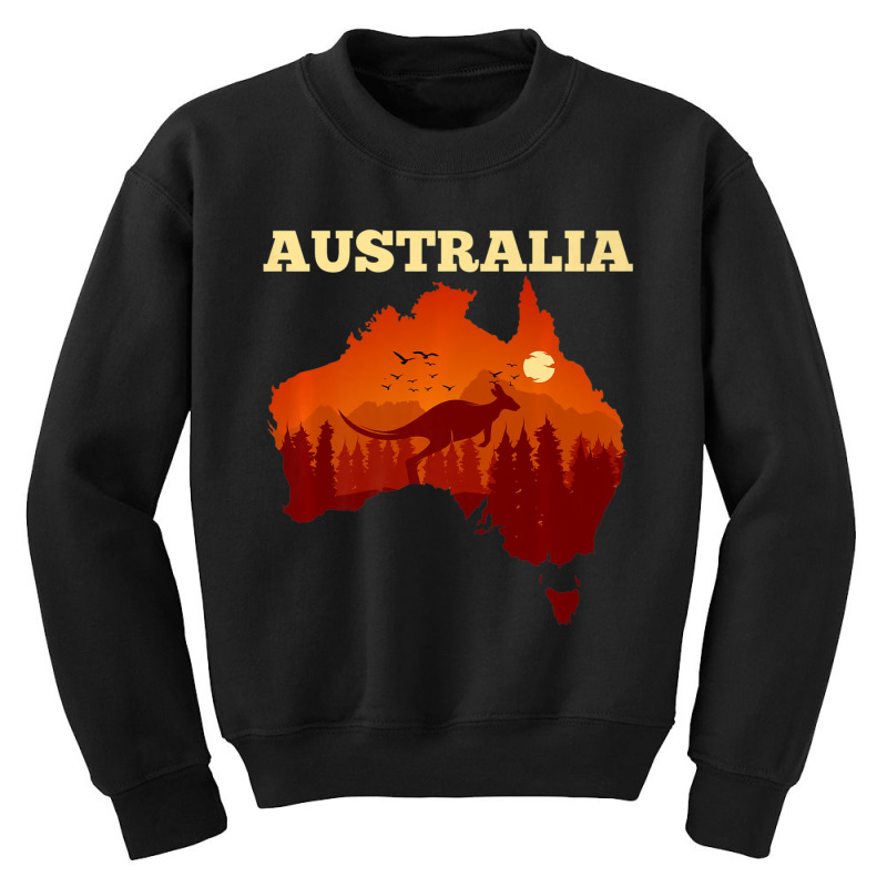 Australia Day Australian Map Flag Patriotic Youth Sweatshirt by donellajeremykoa | Artistshot