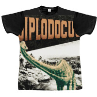 Diplodocus Retro Art   The Biggest World Collectio Graphic T-shirt | Artistshot