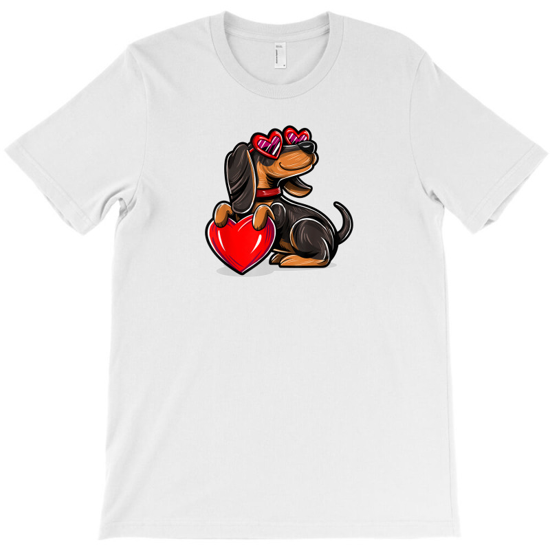 dachshund valentine dog valentine's T-Shirt