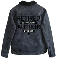 Retired Author 2022 Retirement Gifts For Men Women Unisex Sherpa-lined Denim Jacket | Artistshot