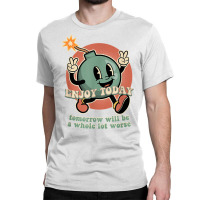 Existential Dread Retro Cartoon Bomb Grenade Nihil Classic T-shirt | Artistshot