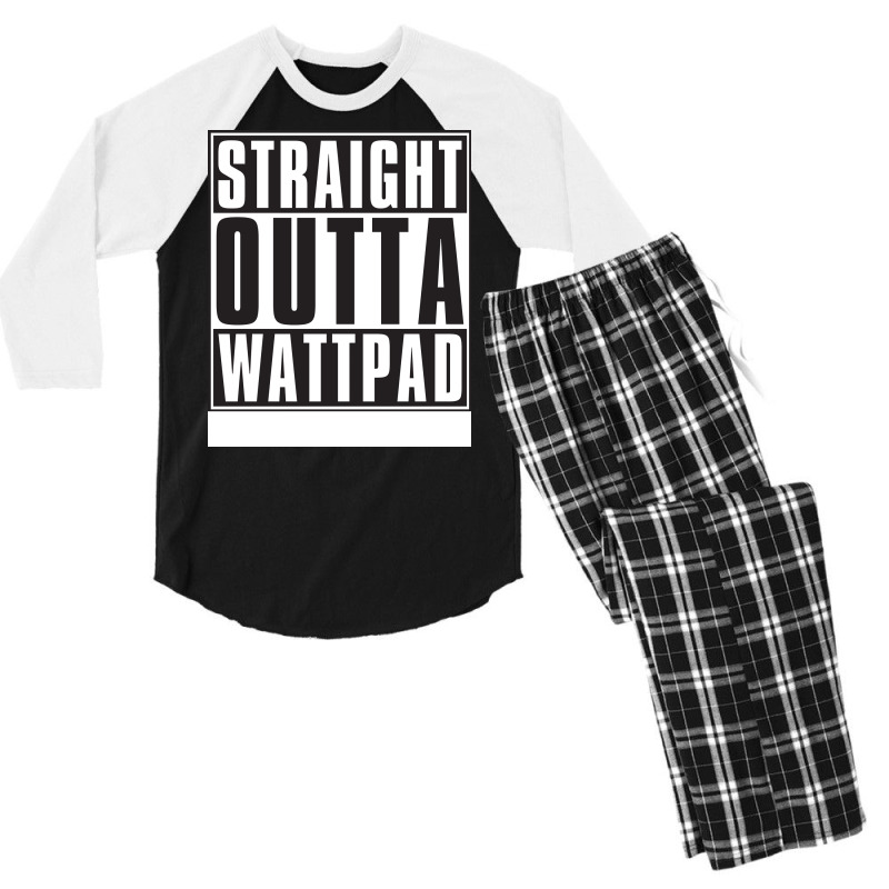 Straight Outta Wattpad Music Men's 3/4 Sleeve Pajama Set by sdskiccid | Artistshot