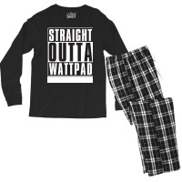 Straight Outta Wattpad Music Men's Long Sleeve Pajama Set | Artistshot