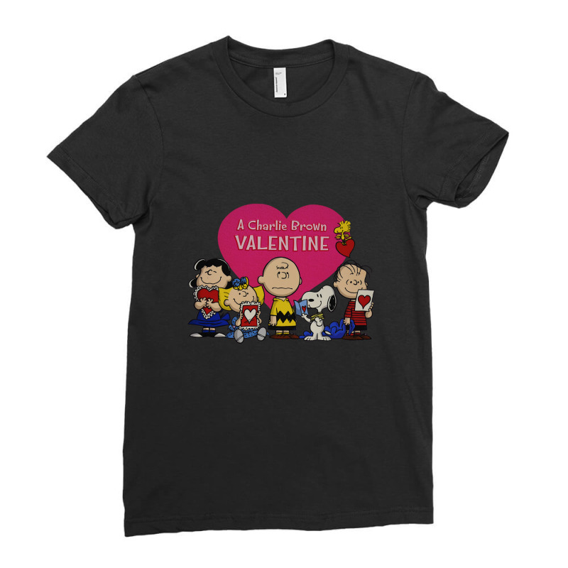 peanut's valentine valentine's day Ladies Fitted T-Shirt