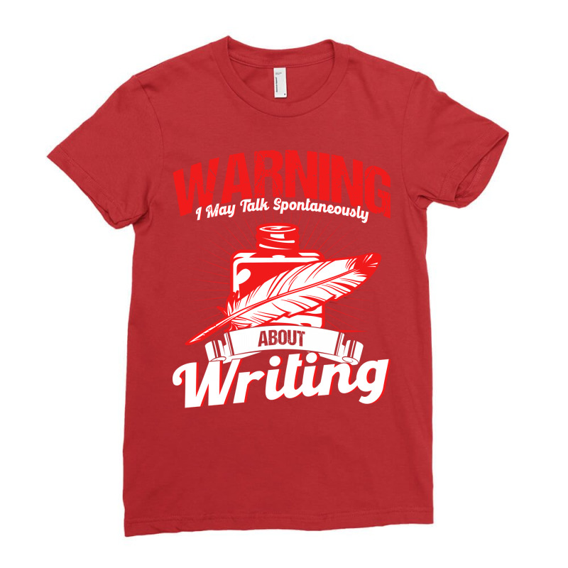 Writing A Novel Novelist Writer Nature Ladies Fitted T-Shirt by miosrokunr | Artistshot