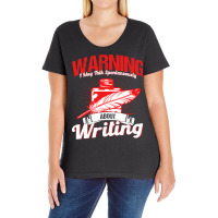 Writing A Novel Novelist Writer Nature Ladies Curvy T-shirt | Artistshot