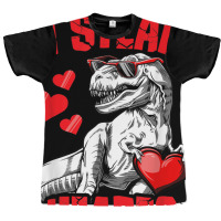 Valentines Day Dinosaur I Steal Hearts Love Graphic T-shirt | Artistshot