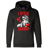 Valentines Day Dinosaur I Steal Hearts Love Champion Hoodie | Artistshot