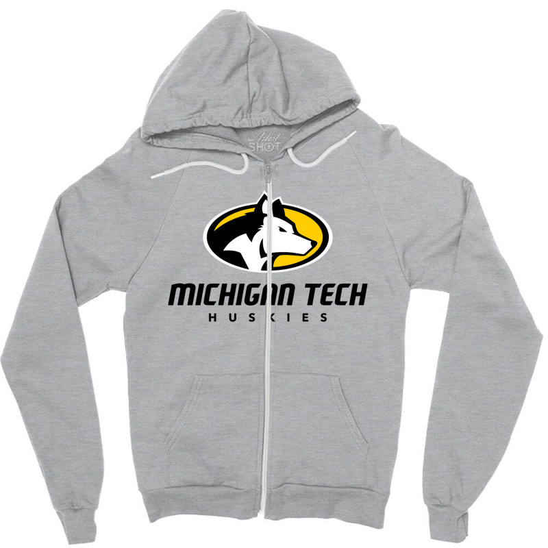 Michigan Tech Huskies Zipper Hoodie | Artistshot