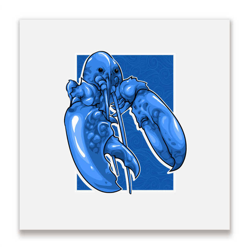 Funny Jumpscare Lobster Meme Blue Crustacean Pullo Metal Print Square | Artistshot