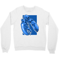 Funny Jumpscare Lobster Meme Blue Crustacean Pullo Crewneck Sweatshirt | Artistshot