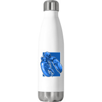 Funny Jumpscare Lobster Meme Blue Crustacean Pullo Stainless Steel Water Bottle | Artistshot