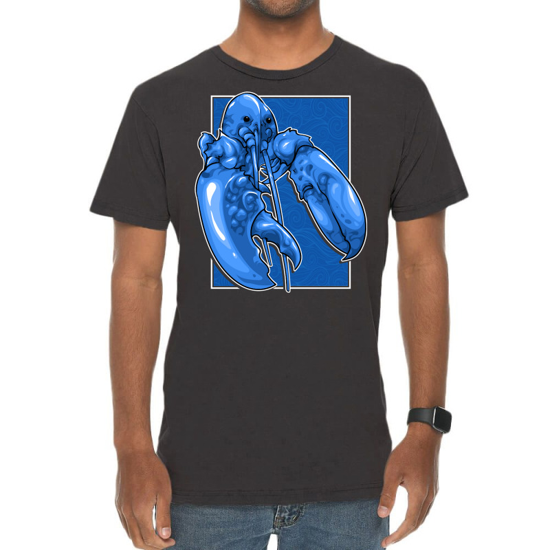 Funny Jumpscare Lobster Meme Blue Crustacean Pullo Vintage T-shirt | Artistshot