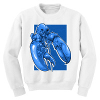 Funny Jumpscare Lobster Meme Blue Crustacean Pullo Youth Sweatshirt | Artistshot