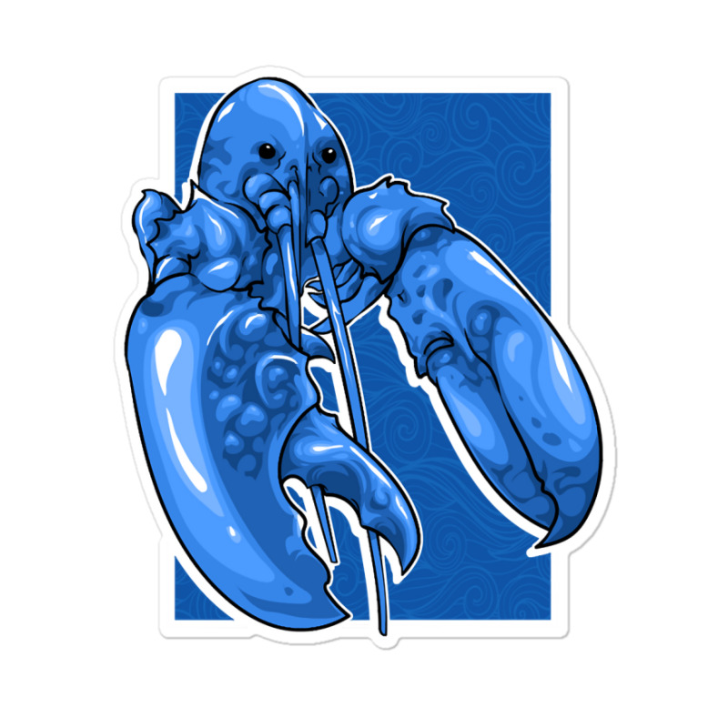 Funny Jumpscare Lobster Meme Blue Crustacean Pullo Sticker | Artistshot