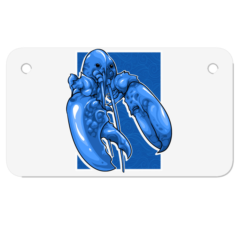 Funny Jumpscare Lobster Meme Blue Crustacean Pullo Motorcycle License Plate | Artistshot