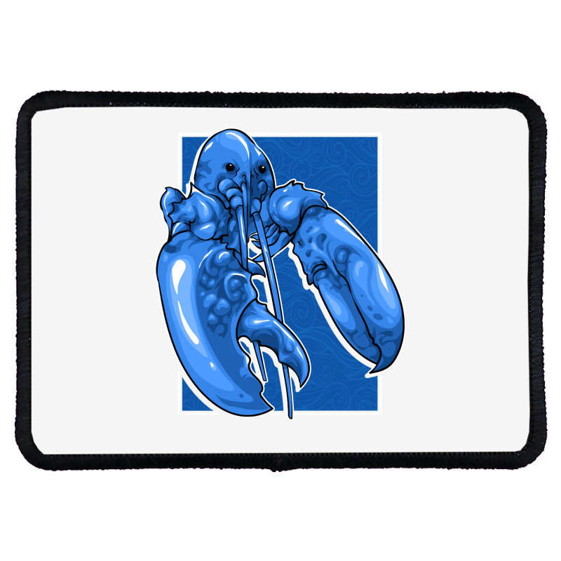 Funny Jumpscare Lobster Meme Blue Crustacean Pullo Rectangle Patch | Artistshot