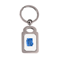 Funny Jumpscare Lobster Meme Blue Crustacean Pullo Silver Rectangle Keychain | Artistshot