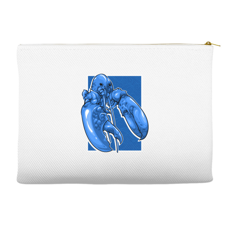 Funny Jumpscare Lobster Meme Blue Crustacean Pullo Accessory Pouches | Artistshot