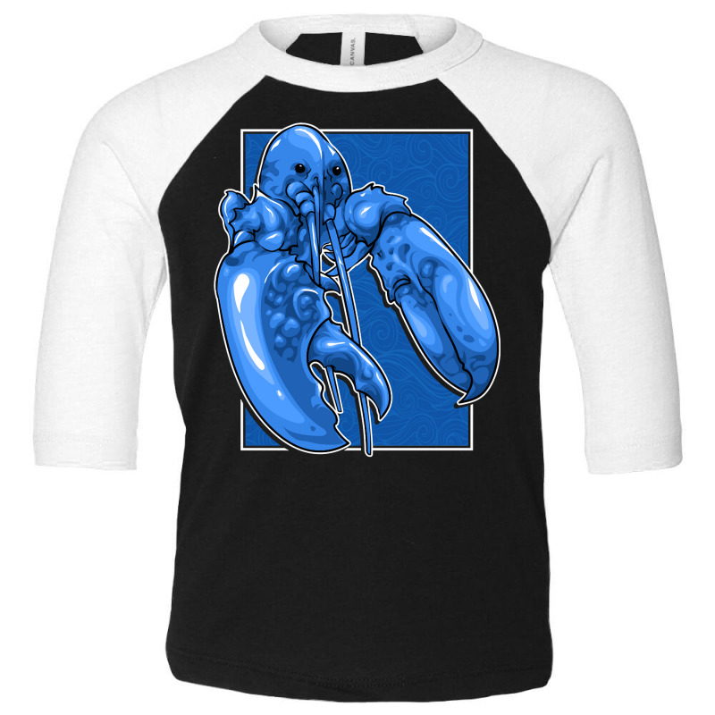 Funny Jumpscare Lobster Meme Blue Crustacean Pullo Toddler 3/4 Sleeve Tee | Artistshot