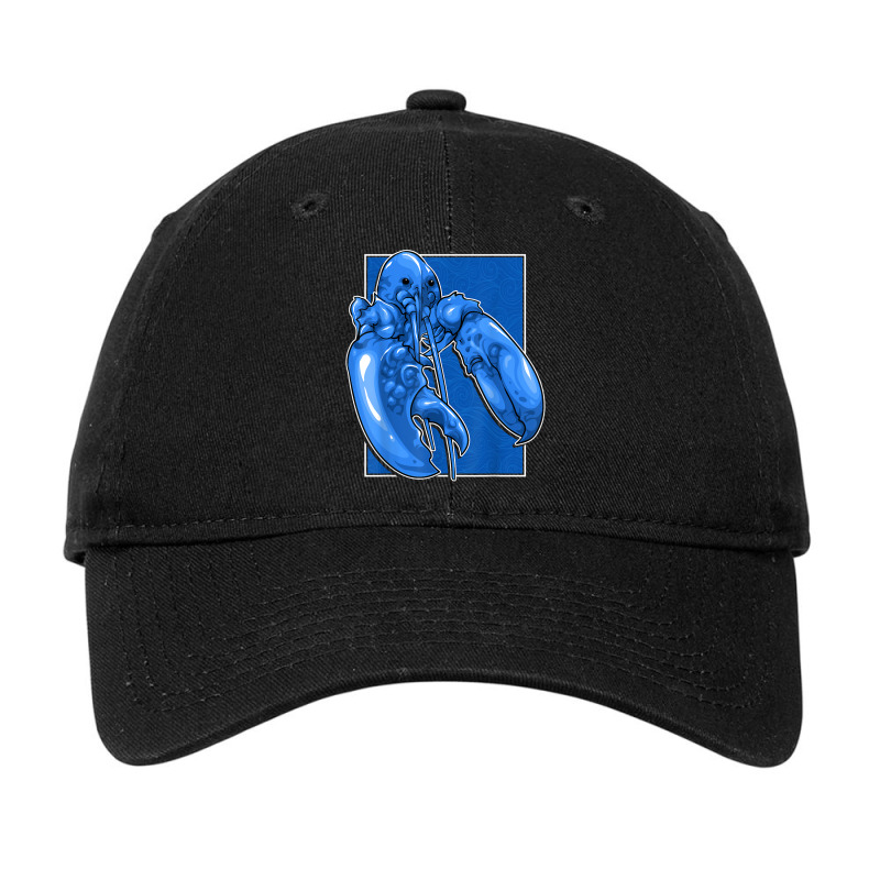 Funny Jumpscare Lobster Meme Blue Crustacean T Shi Adjustable Cap | Artistshot